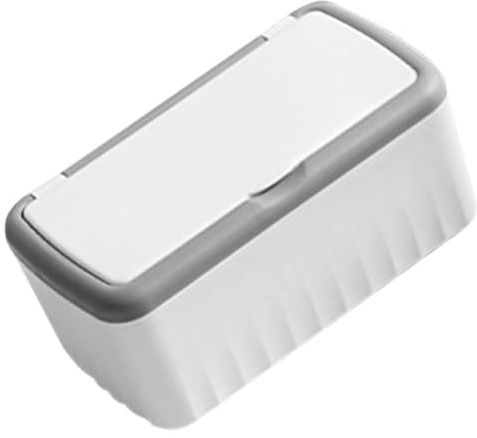 Contenedor de Toallitas Húmedas para Bebés Rectangular PP Blanco | Gran Capacidad, Uso en Dormitorio u Oficina, Diseño Versátil para Mantener la Humedad y Limpieza