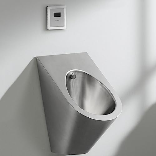 Urinario de pared para hombre de alta eficiencia, artículos sanitarios comerciales de acero inoxidable sin contacto para baños públicos, solución duradera e higiénica