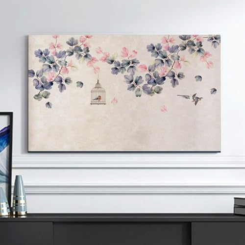 HSTANGKY Funda Antipolvo Para TV De 32 A 65 Pulgadas Protector De Pantalla LCD/LED Impermeable Y Transpirable Funda Antipolvo Universal Para Televisores De Pantalla Plana-flower2||40-43inch