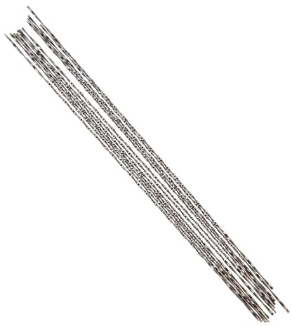 Ausla Scroll Saw Blades with Spiral Teeth, 12 Pieces Carbon Steel Coping Saw Blades for Wood Metal Plastic Cutting, Jewelry Wax Carving (#3)
