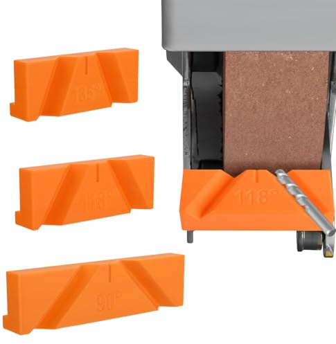 3 PCS Drill Bit Sharpener Guide Jig for Dull Drill Bits, 90°/118°/135° Angles Sharpening Guide Tool Compatible with Bench Grinders and Grinding Tools