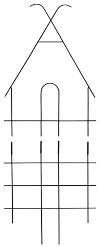 Treillis de Jardin en métal – Treillis de Jardin empilable pour Pot, Treillis de Jardin en métal résistant à la Rouille, Petit Support réglable pour en Pot, Lierre, pothos, Fleur de Monstera