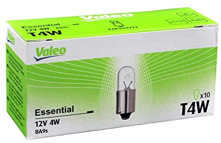 Valeo Ampoules Halogène, T4W-Essential-Cardboard x10, 32223, Set de 10, noir