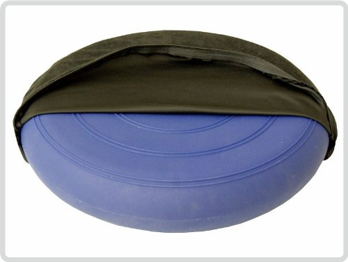 Sani-Alt Ballsitzkissen Sitzkissen Kissen Blau inkl. Pumpe und Bezug Ø 36cm,Suedine, schwarz