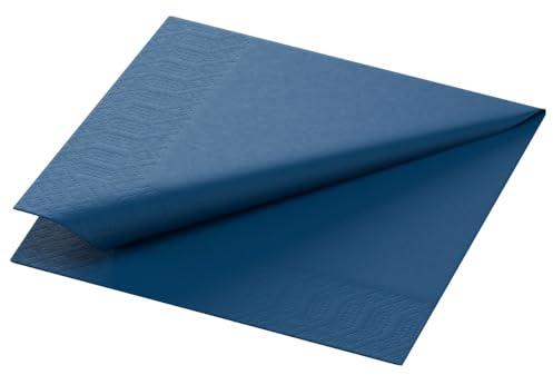 Duni Cocktail-Servietten 3lagig Zelltuch Uni dunkelblau, 24 x 24 cm, 250 Stück