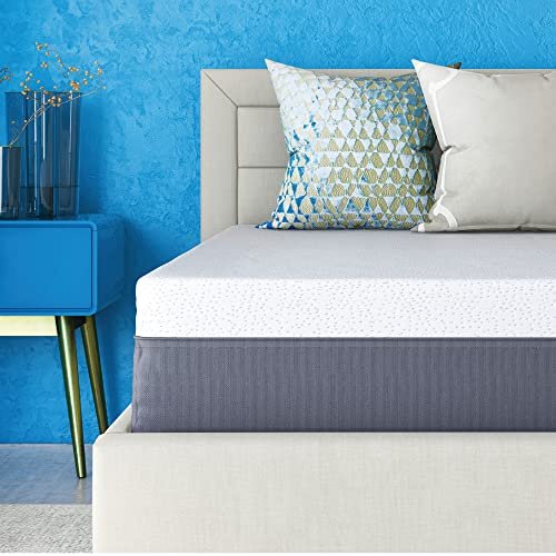 COOL GEL Memory Foam 12-Inch Mattress with Pillow, CertiPUR-US Certified, Mattress in a Box, King, White