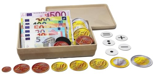 WISSNER® Magnetisches Euro-Rechengeld für Tafel (100 Teile) – Schule