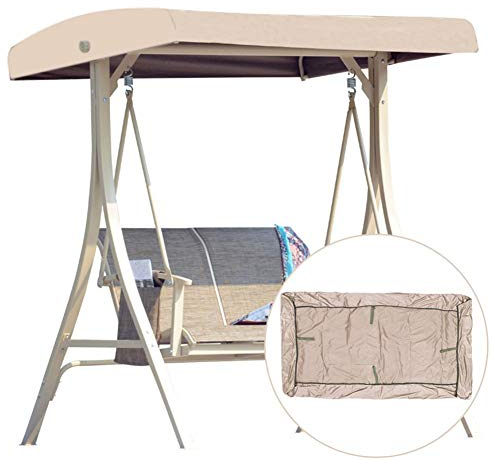 cutecool Ersatz-Überdachung für Hollywoodschaukel, 2- oder 3-Sitzer-Größen, wasserdicht, Ersatzdach für Veranda, Terrasse, Garten, 191 x 120 x 18 cm…