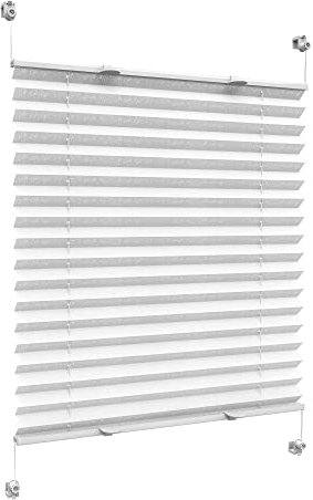 Victoria M. Praktica Plissee ohne Bohren, zum Klemmen Sichtschutz Fenster, Sonnenschutz, Vliesstoff, 90 x 120 cm, Weiß