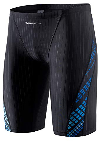 MY KILOMETRE Costume da Bagno Uomo Jammer Nuoto - Boxer Lungo ad Asciugatura Rapida Resistenza per Competizione e Allenamento in Piscina