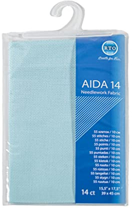 Mouldmaster Aida-Stoff, Fadenzahl 14, Hellblau, 39 x 45 cm