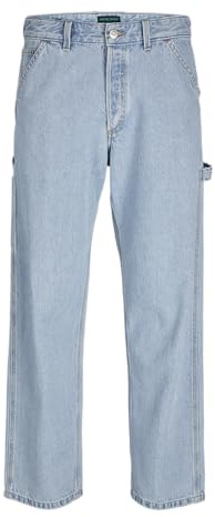 JACK & JONES Homme Jjieddie Jjutility Cj 491 Sn Jeans, Blue Denim, 34 EU