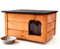 Casa para gatos, cueva para gatos, para exterior, resistente al invierno, aislada, resistente a la intemperie, madera de cartón (Tik #E08577)