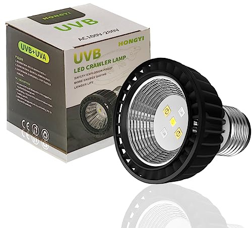 QeeHeng Ampoule Reptile UVA + UVB 15.0 - Pour Rainforest, Serpents, Lézards et Amphibiens - Lampe Économe，E27