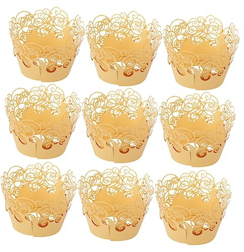 MAGICLULU 60St Einweg-Pappbecher Cupcake-Förmchen zum Valentinstag Spiegelverkleidung Mini Pappbecher Miniaturdekoration Packpapier Backpapier Dessert-Wraps Kuchen Geschenkpapier Papierfach