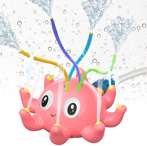 Wasserspielzeug Kinder Outdoor, Wassersprinkler Kinder, Sprinkler Kinder Wasserspielzeug, Rasensprenger Kinder, Wasserspielzeug Garten, Wasserspiel Kinder Outdoor im Krake für Kinder Gartenspielzeug