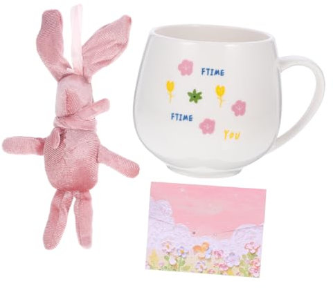 COLLBATH Kawaii Keramiktasse Weiß Rutschfest Angenehmer Griff für Küche und Esszimmer Geschenk für Freundin