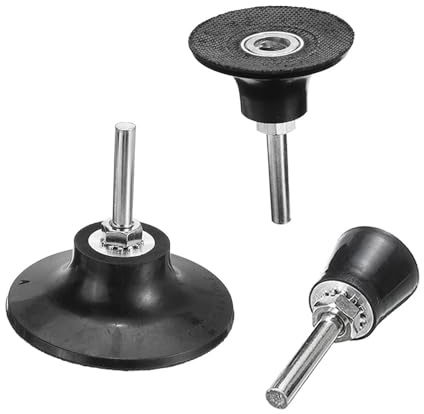 MiJunHD 3 Pieces 1'', 2'', 3'' Sanding Disc Pad Holder Set, 6mm Mandrel Quick Change Grinding Backing Pad for Die Grinder Rotary Tool