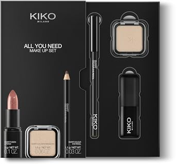 KIKO Milano All You Need Make Up Set, Kit Makeup Con: Rossetto, Ombretto E Matita Occhi