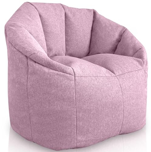 Aiire Sillon Puff con Relleno Incluido - Sofa Puf Salon Moderno para Adultos o Decoracion Habitacion Juvenil - Bean Bag Chair Infantil XXL - Puffs de Lujo en Algodón Premium [85x85x75 cm]