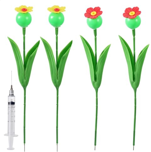 Mangeoire pour colibri avec bouchons de terre, mangeoire pour colibri - Distributeur de nourriture automatique créatif pour papillons - Abeilles autoportantes - Accessoires d'irrigation des oiseaux en