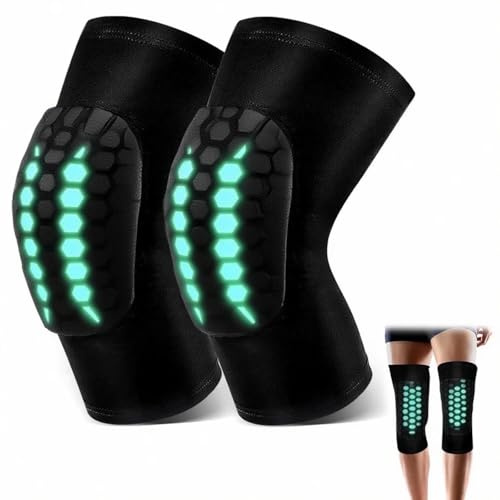 Moorstdel 1-Paar Volleyball Knieschoner,Sport-Knieschützer,Dehnbare Kniepolster,Atmungsaktive Knieschützer,Knieschoner Tanzen Damen,für Fitnessübungen und Tägliche Wärme, Tanz, Yoga（L (XL)