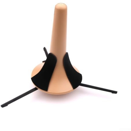 Professioneller tragbarer Trompetenständer, faltbarer Halter, einfach zu verpacken und zu tragen (gelb)