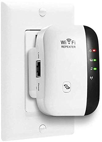 Ripetitore WiFi Potente 300Mbps Amplificatore WiFi Potente 2.4GHz WiFi Range Booster WiFi Ripetitore Estensore Wireless con Porta Ethernet, Protezione WPS, RJ45, WiFi Extender WiFi Booster