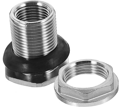 Aboofan Conector Del Tanque De Agua De Mamparo 1/2 Pulgadas Acero Inoxidable Accesorio Para Barriles De Lluvia Piscinas Y JardíN Sin Fugas FáCil InstalacióN