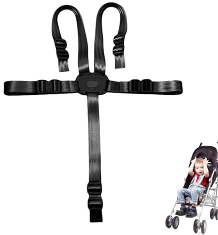 Hauck - Cinturón de seguridad para silla alta (5 puntos, correa de seguridad de repuesto para cochecito de bebé, correa ajustable convertible Tripp Trapp, cinturón de seguridad para niños, accesorio