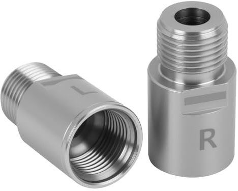 1 Paio di Estensori per Pedali Bicicletta in Acciaio al Cromo Molibdeno, 20mm, con Marcature L e R, per Mountain Bike e Bici da Strada, Migliorano Comfort e Prestazioni di Guida