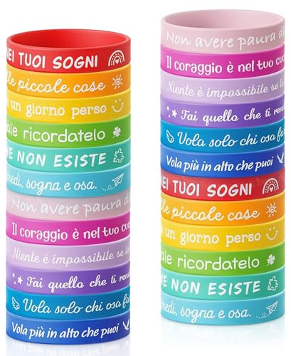 Tccydm 24 Braccialetti Motivazionali Bambini Gadget Compleanno Bambini