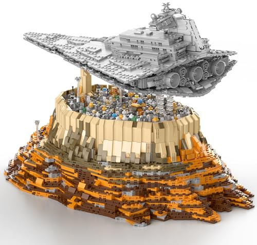 wbbw Großes schwebendes Raumschiff-Science-Fiction-Bauset, 5162-teiliger Bausatz für Fortgeschrittene für Erwachsene ab 14 Jahren, detailliertes Stadtdiorama-Display, Sammlergeschenk JG007