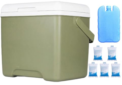 Boîte de Refroidissement - Boîte Isolante Portable - Voiture Thermique Küh. | Récipient PU 28cm avec poignée et à Glace 48H Conservation Froide pour Les Boissons Alimentaires idéales Lorsque