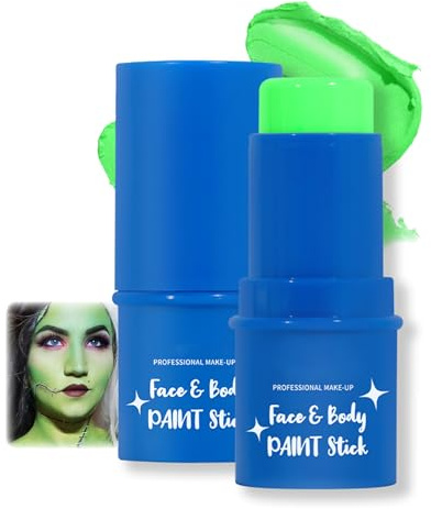 Bodypainting Farben Stick, Gesichtsfarbe Creamy Blendable Stift UV Grün, Ölbasierte Ungiftige Face Paint Schminkstifte, Fluoreszierend Langlebig Körperfarben Spezialeffekte Halloween Körperkunst Party