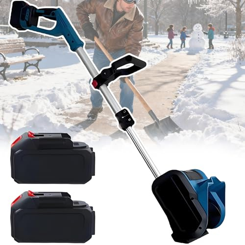forplubossmmp Battery-Powered Snow Blower 7.2lb Light ＆ 26ft Throwing Electric Snow Shovel 21v – Dual Safety Switch Electric Shovel Snow Removal, Snow Removal Machine For Seniors & Home Use