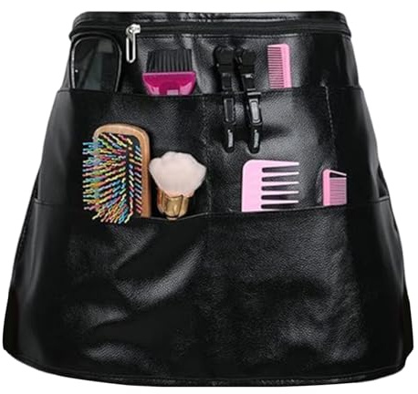 ETUCYNG Tablier de Coiffure - Tablier -Ceinture Salon Avec 6 Poches - Ceinture Porte-Outils Réglable pour Salon de Coiffure Esthétique Artiste Capillaire