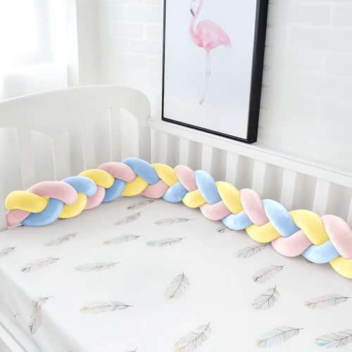 RZYW Cuscino Decorativo Coccoloso Soffice Cuscino Intrecciato Serpente Letto Paracolpis Sponda Sponde Anticaduta Protezione per Sponde per Lettino,S15,350CM