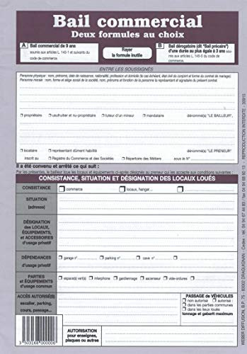 WEBER Formulaire franæais « Bail commercial ».