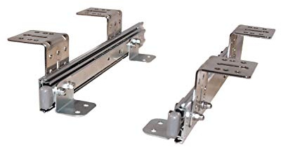 Glissières télescopiques pour extension de clavier 300 mm, hauteur utile 47 mm, pour un montage sous-table