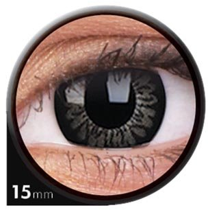 ColourVUE BigEyes Awesome Black 3 Months Disposable 15 mm Cosmetic Contact Lens (-7.00)