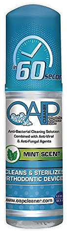 Foam Retainer Cleaner, Aligner, Invisalign, Denture, and Mouth Guard Cleaner | Orthodontic 60 Seconds Cleanser by OAP Cleaner | Paraben, Sulfate and Triclosan Free | 44.3 mL Bottle