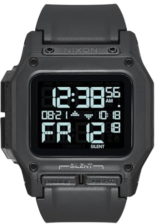 Nixon Reloj Digital Regulus para Hombre, Negro, Taille Unique, Correa