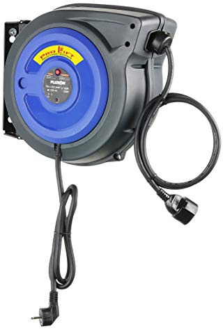 Pro-Lift-Montagetechnik 230V Kabeltrommel, 15m Automatik-Kabelhaspel mit Wandhalter, CR15V230J, 02197
