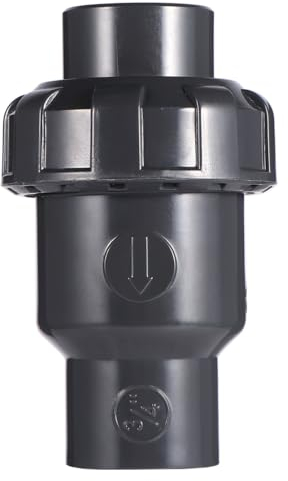 VILLCASE Rückschlagventil Und Kugel Rückschlagventil Upvc Wasserleitende Kugel Gegendruckventil Rückschlagklappenventil Einwegventil (Schwarz 3/4 ”) e