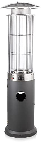 Fire Mountain Patio Heater - 13.5kW, Spiral Flame, Outdoor Heater, Regulator Included, Patio Heaters for Garden Parties, Gas Garden Heaters Outdoors, 53 x 53 x 177cm