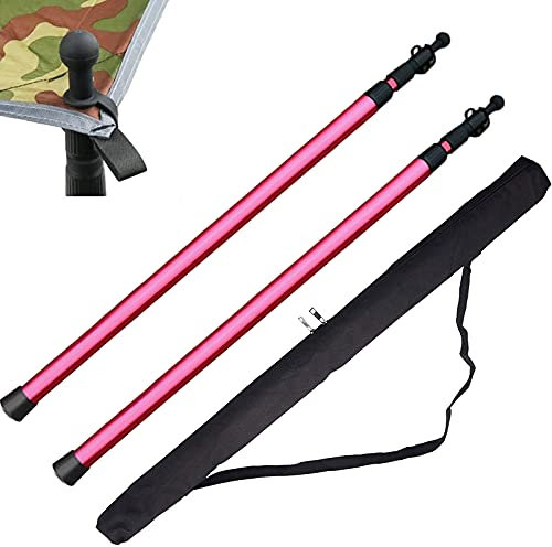 YHMT 1 Satz mit 2 Teleskopstange | Zeltstangen für Sonnensegel, Zelt, Vorzelt, Tarp, Markise, 90 – 230 cm, stufenlos ausziehbar | Stange für Camping, Zelt, Balkon