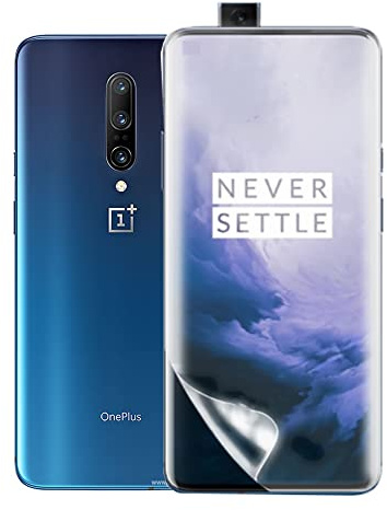 CUFEREDU 2pcs película TPU para OnePlus 7 Pro (4G 5G) /7T Pro (4G 5G) 6.67 | Felxible, Película de gel, HD Clear, Protector de pantalla de hidrogel, Sensible al tacto, Desbloqueado con huellas digitales