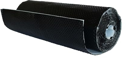 DAPRONA Wandanschlussband 3D 5m x 39cm, Kaminanschlussband, selbstklebend Schwarz, aus Aluminium mit Butyl Klebstoff, Dachabdichtung