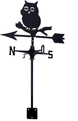 CAZARU Wetterfahne Wetterfahne Windrichtungsanzeiger, Retro Tier Hohl Geschnitztes Design Edelstahl Windrichtung Metall Für Garten Bauernhof Hinterhof Dach,C,35X50CM